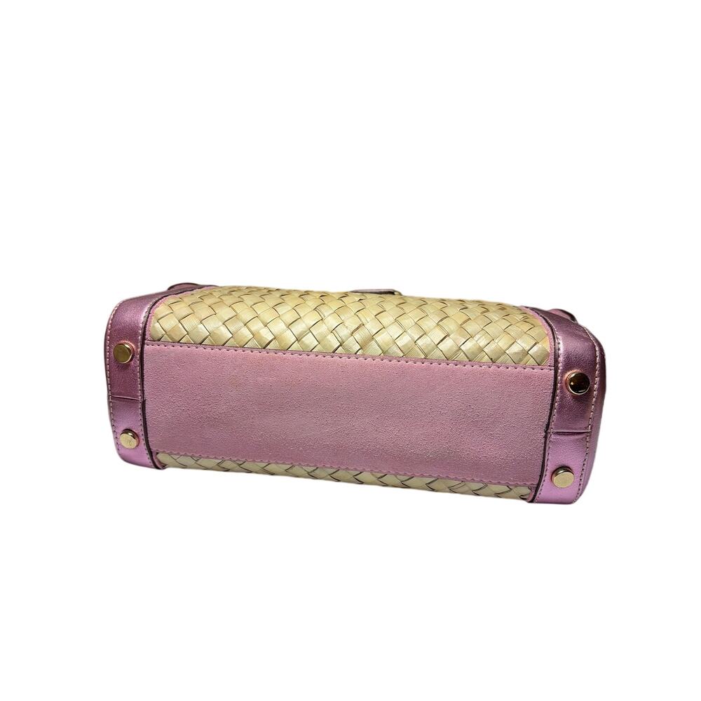 Coach Hamptons  LIMITED  EDITION 2004 straw weave metallic pink  EUC - Picture 11 of 12
